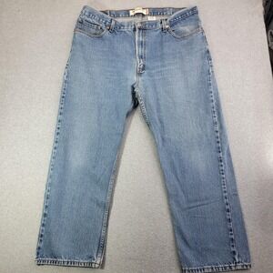 Levi's 505 Jeans Mens 42x30 Blue Regular Fit Straight Leg Medium Wash Denim